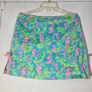 Bamboo Traders Seahorse Skort Blue/green/pink Sz 10